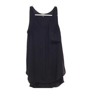 Black front pocket tank